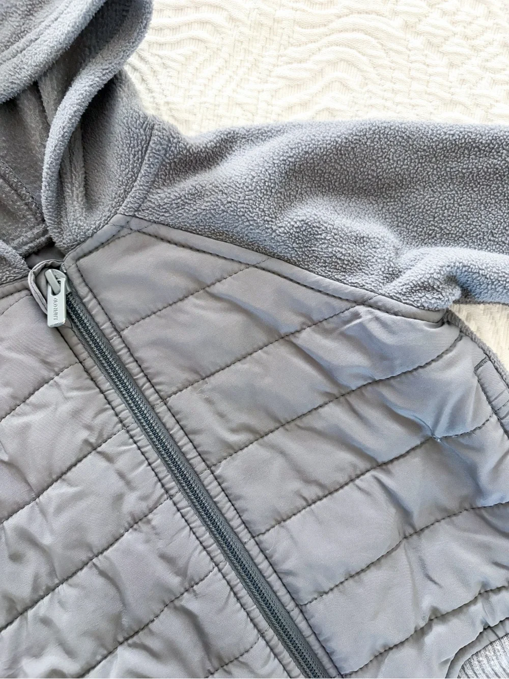 Old Navy Gray Zip-Up Fleece Hoodie